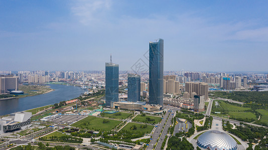 天津于家堡金融商务区背景图片