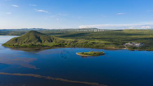 内蒙古多伦湖风光背景