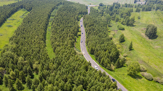 河北张北县草原天路风光背景图片