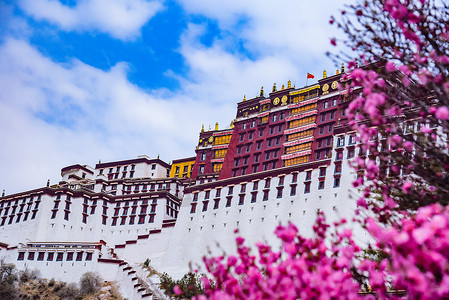 西藏布达拉宫景区背景图片