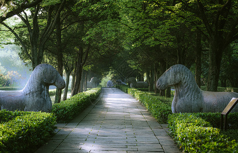 公羊石象南京明孝陵石象路背景