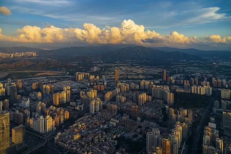 日落的深圳背景图片