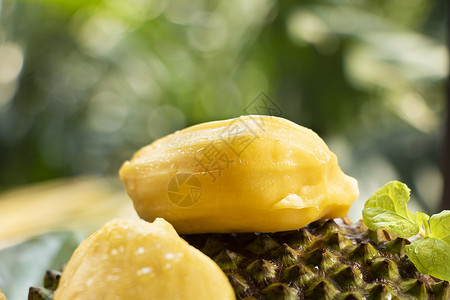 美味菠萝蜜窗边拍摄健康菠萝蜜背景