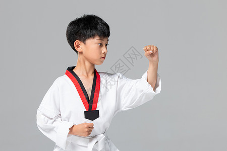 跆拳道培训打跆拳道的小男孩背景
