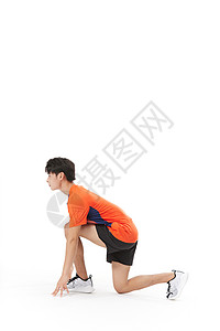 扁平风田径人物运动员跑步形象背景