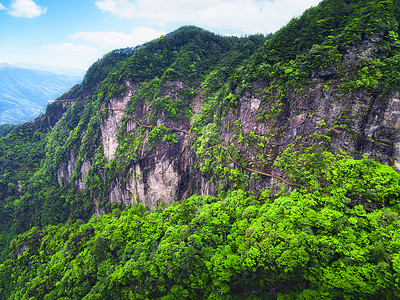 5a风景区明月山5A风景区明月山青云栈道背景