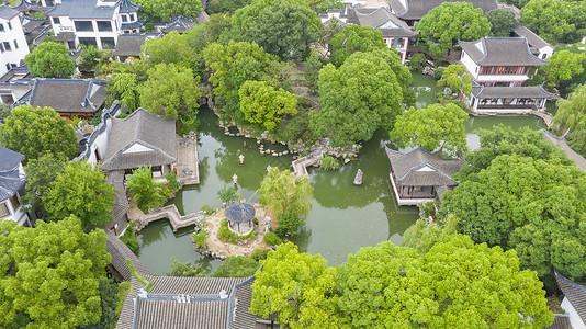 苏州吴江苏州古典园林静思园背景