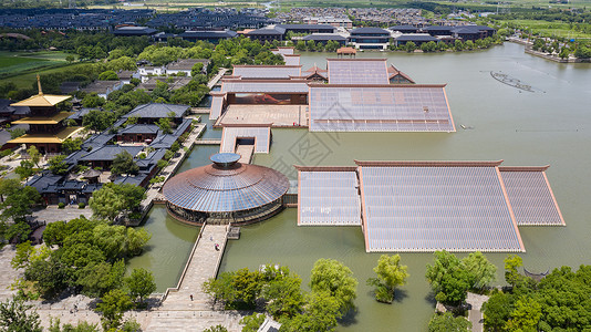 太阳能公园上海广富林遗址公园背景