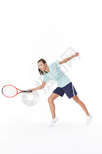 打网球的女性运动员图片