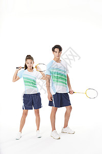 奥运会羽毛球羽毛球男女混合双打运动员形象背景