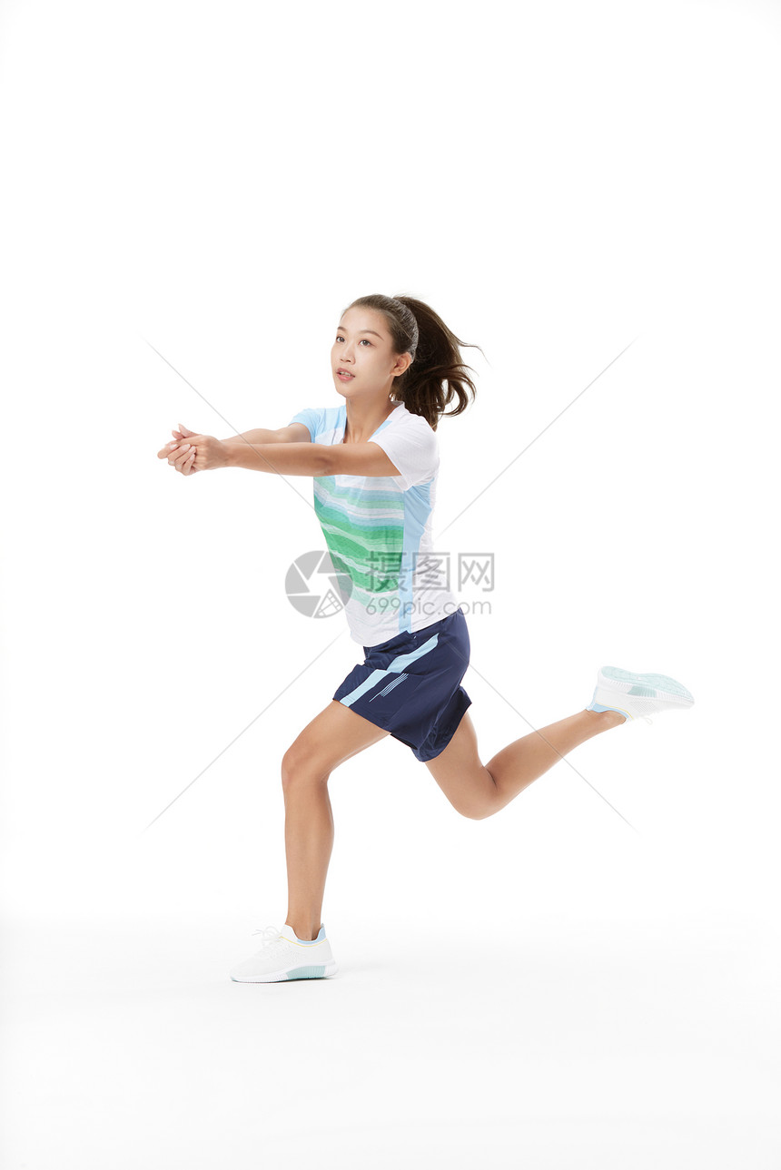运动员女性打排球动作图片