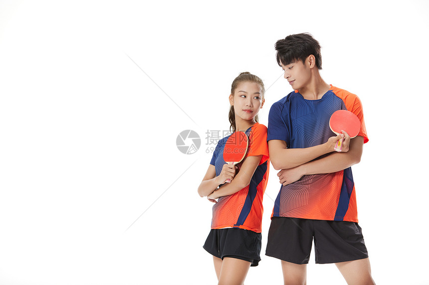 乒乓球男女混合双打搭档图片