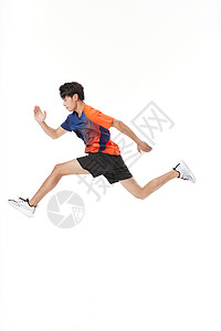 跑步冠军素材跑步跳跃的运动员形象背景