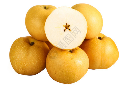 秋月梨 新鲜维纳斯黄金苹果高清图片