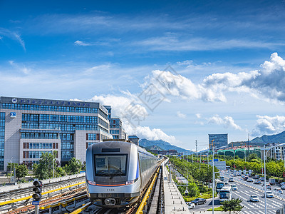 线号素材青岛地铁11号线与北京航空航天大学青岛研究院背景