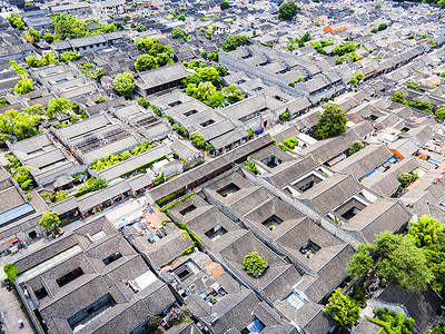 扬州地标东关历史文化旅游区古建筑航拍背景