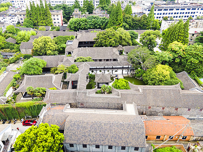 何尊4A风景区扬州何园航拍背景