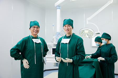 手术室外科医生团队职业形象图片