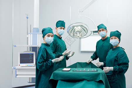 抗疫医疗队手术室外科医生护士团队背景
