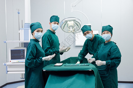 手术室外科医护人员形象背景图片