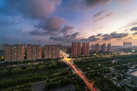 沿海地区城市风光背景图片