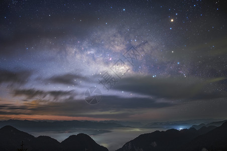 重庆盖尔坪银河升起高清图片