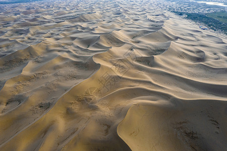 防治沙化内蒙古阿拉善天鹅湖沙漠航拍背景