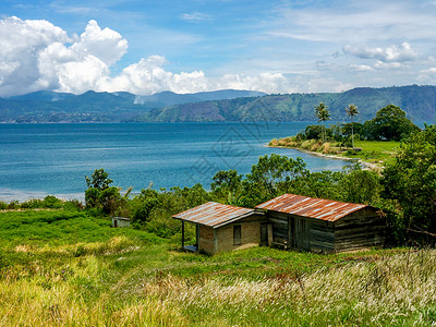 印尼苏门答腊多巴湖背景