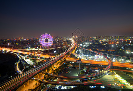 广州珠江新城珠江沿岸夜景航拍背景图片