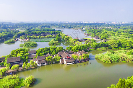 游览观光5A风景区常熟沙家浜风景区背景