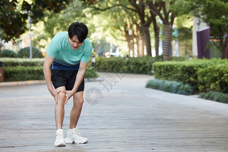 运动膝盖受伤运动健身男性膝盖酸痛背景