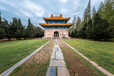 陵园明显陵背景