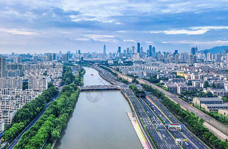 楼房鸟瞰图南京秦淮河城市风景背景