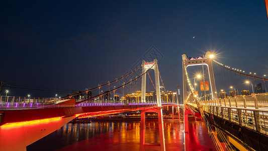 重庆地标鹅公岩大桥夜景背景图片
