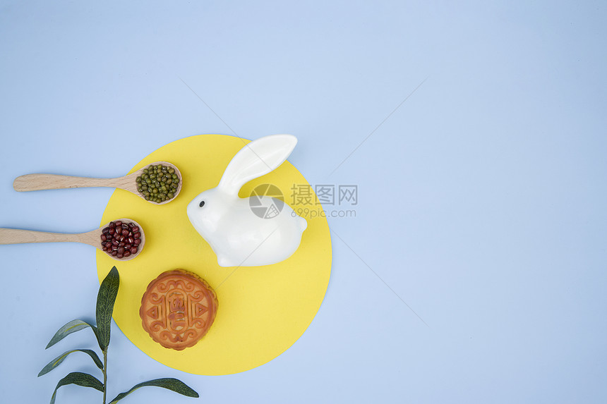 中秋节月饼创意背景图片