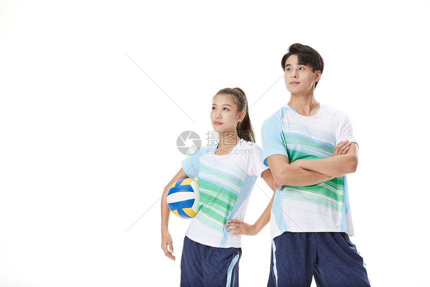 排球运动青年形象图片