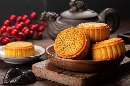 中秋节美食月饼高清图片