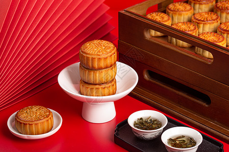 中秋节美味好吃的月饼高清图片