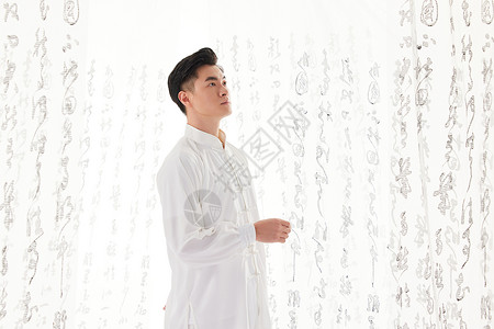 民国人物素材中国风传统男性形象背景