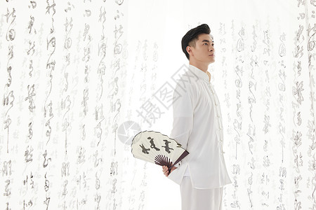 中国风传统男性形象背景图片