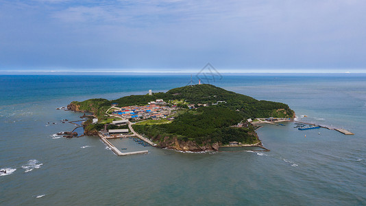 山东荣成鸡鸣岛风光背景