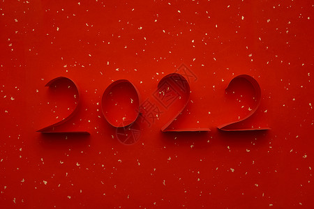 2022年红色撒金字背景