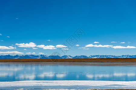 雪原上西藏纳木措风光摄影图背景