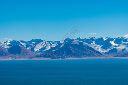 雪山倒影雪景西藏纳木措风光摄影图背景