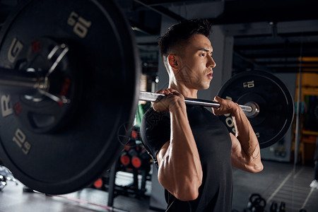 运动心率举重锻炼男性肌肉拉伸背景