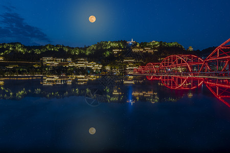 兰州中山桥夜景高清图片