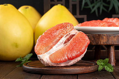 美味好吃的柚子背景图片