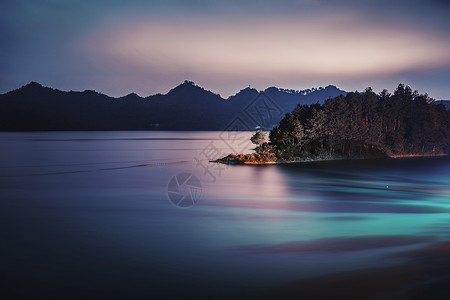 武汉新洲道观河夜景背景图片