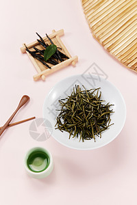 中式毛尖茶背景图片