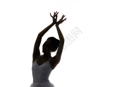 舞蹈女性剪影动作背景图片